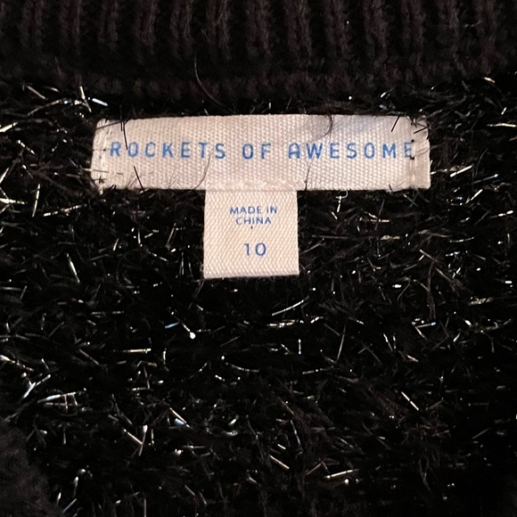 Rockets of Awesome metallic sweater jacket -size 10 - Picture 5 of 5